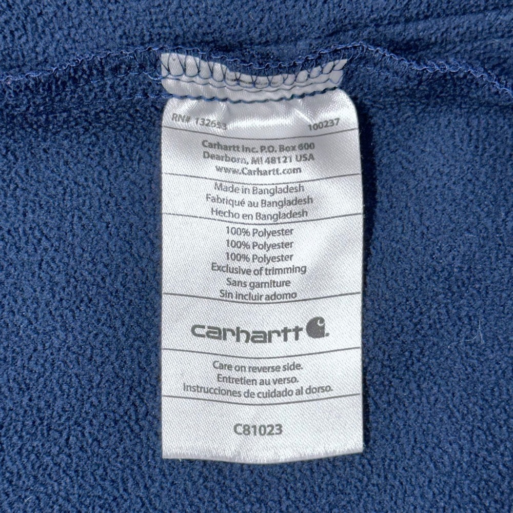 Carhartt Modern Fit Full Zip Fleece Lined Jacket Navy Blue Womens XS - Picture 8 of 11
